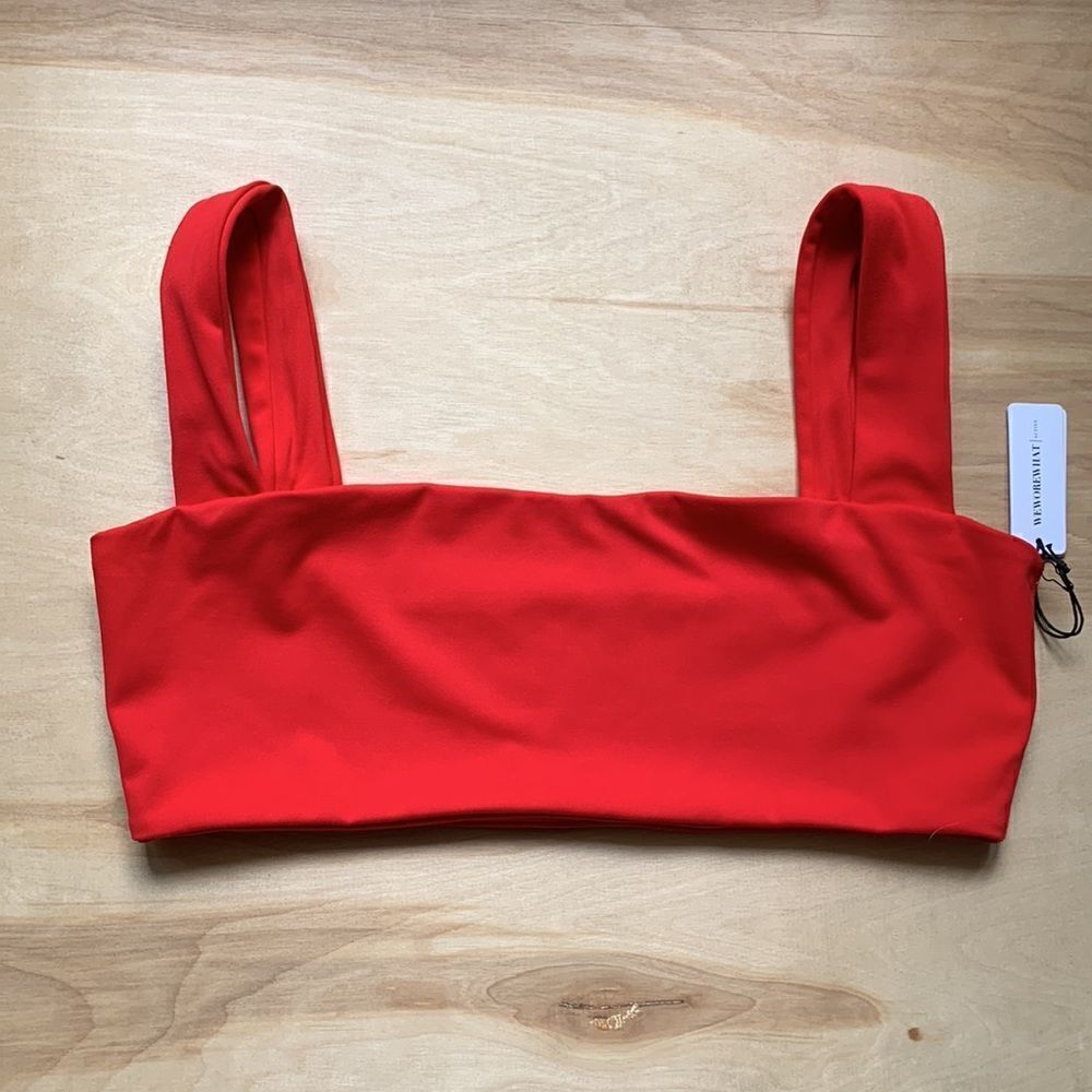 WeWoreWhat Red Bandeau Bra Top